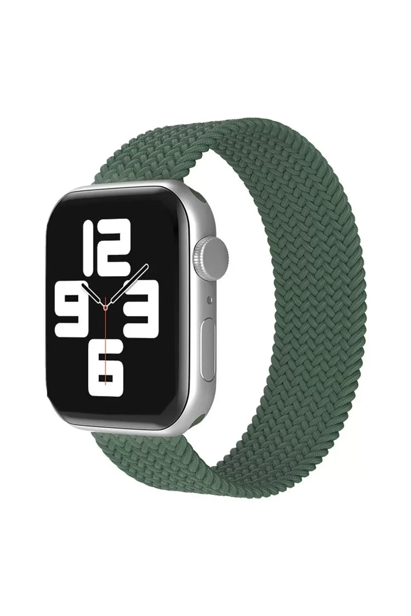 Newface Apple Watch 38mm Ayarlı Solo Silikon Kordon - Haki Yeşil