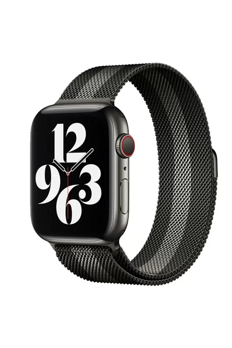 Newface Apple Watch 38mm Metal Mıknatıslı Kordon - Siyah-Beyaz