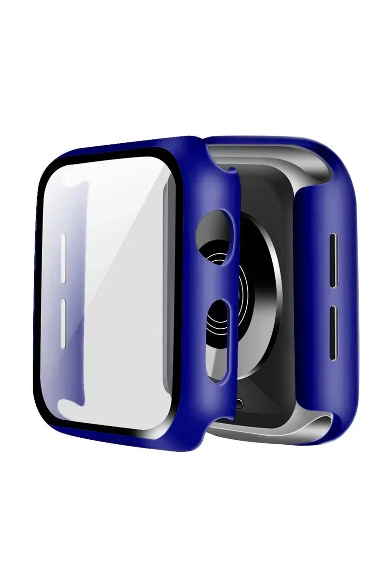 Newface Apple Watch 42mm Camlı Kasa Ekran Koruyucu - Lacivert