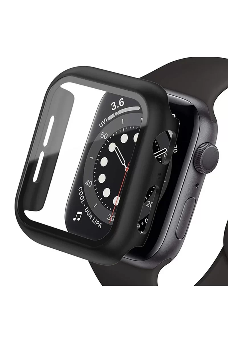 Newface Apple Watch Ultra 49mm Camlı Kasa Ekran Koruyucu - Siyah