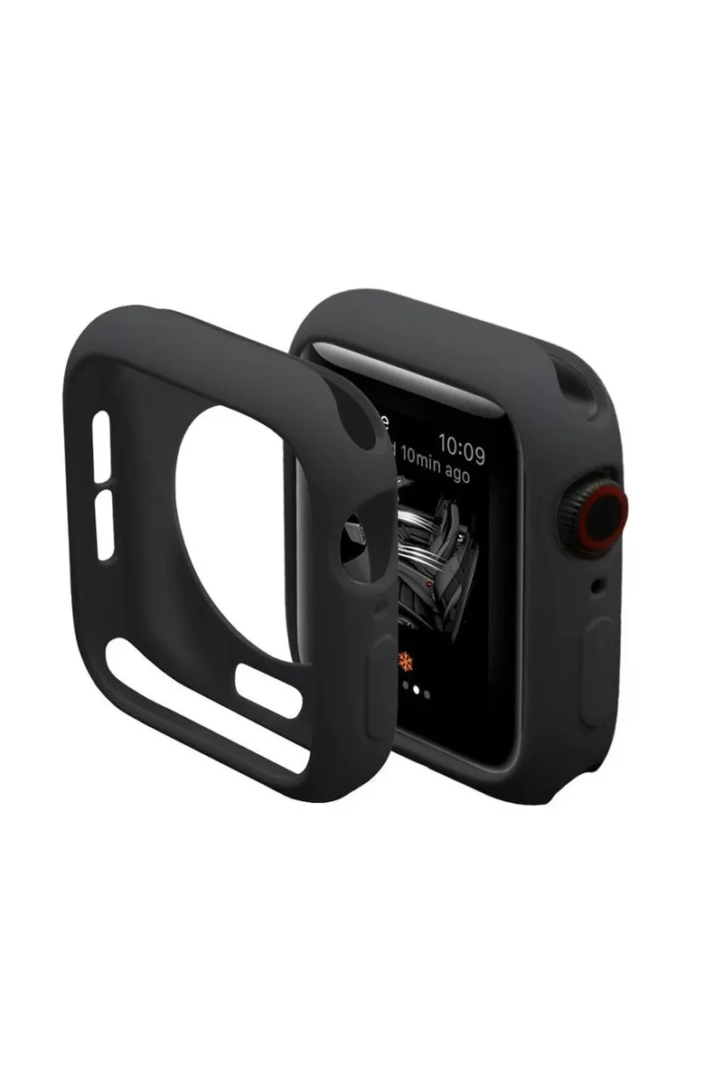 Newface Apple Watch 42mm Silikon Alt Kasa - Siyah