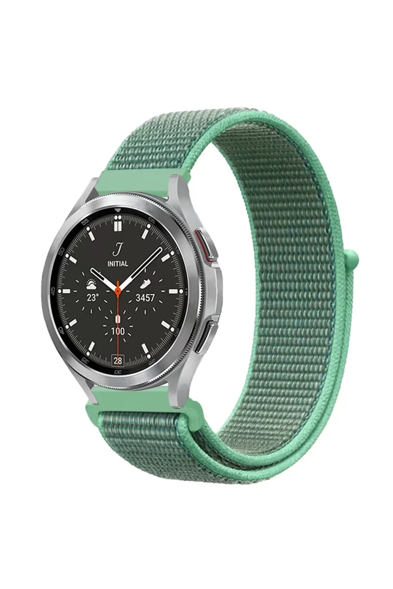 Newface Watch 22mm Hasırlı Cırtcırtlı Kordon - Turkuaz1