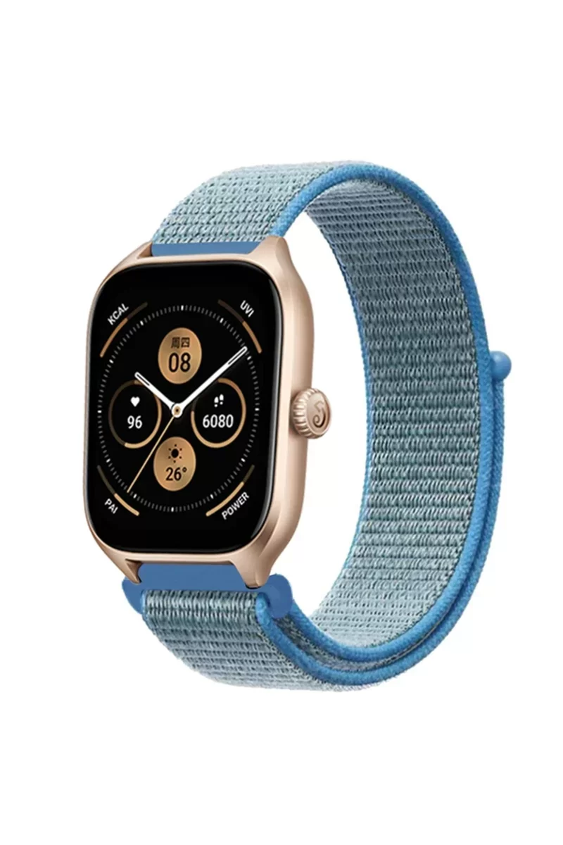 Newface Watch 22mm Hasırlı Cırtcırtlı Kordon - Turkuaz