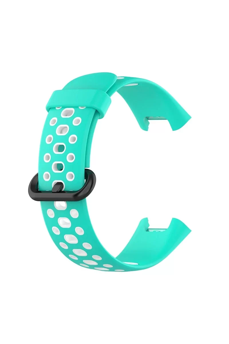 Newface Xiaomi Redmi Watch 2 Spor Delikli Kordon - Turkuaz-Beyaz