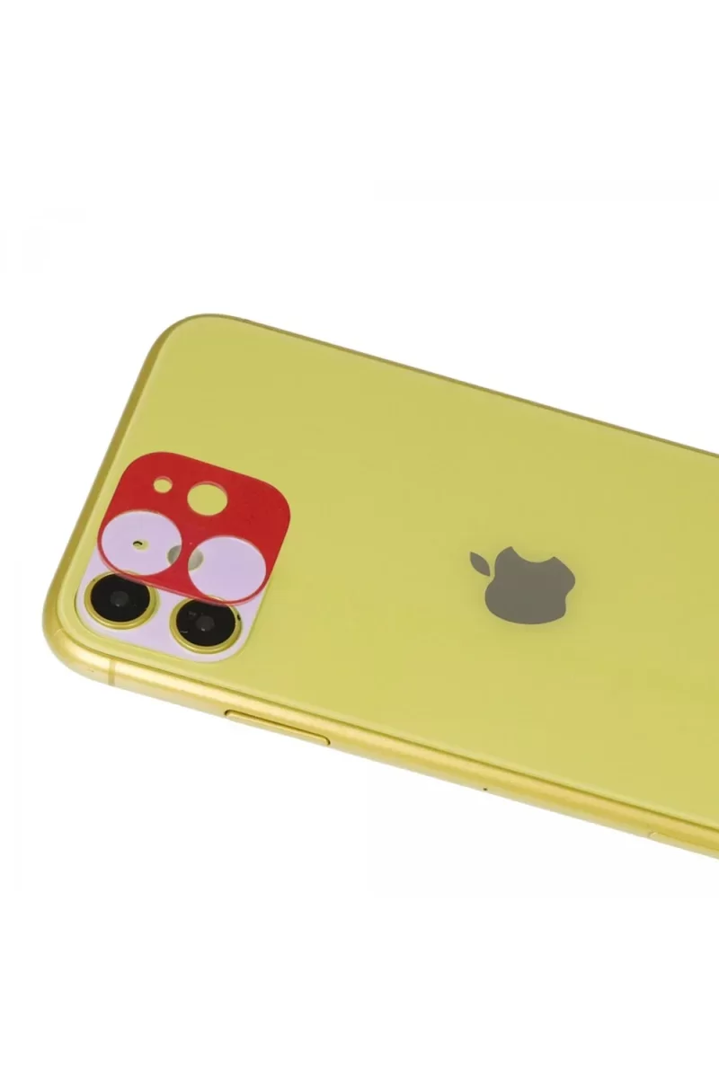 Newface iPhone 11 Rainbow Kamera Lens Koruma Cam - Kırmızı