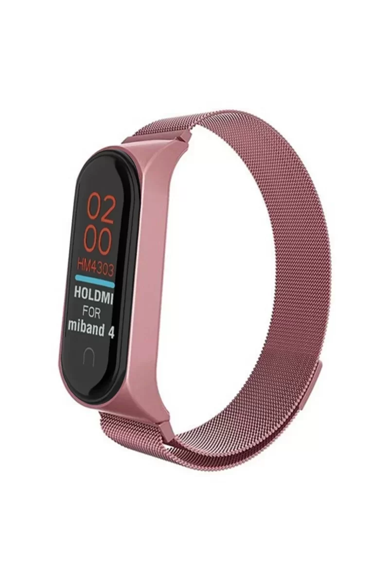Newface Xiaomi Mi Band 4 Metal Mıknatıslı Kordon - Rose