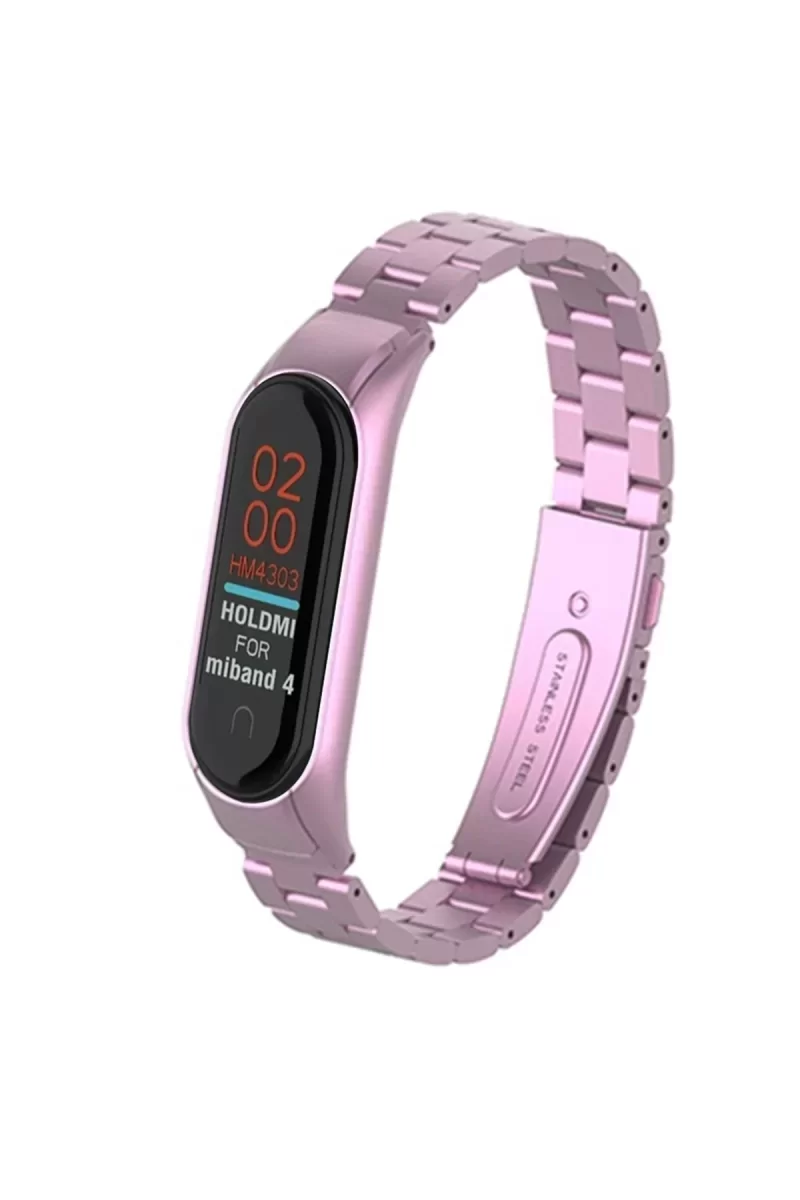 Newface Xiaomi Mi Band 4 Metal Baklalı Kordon - Rose