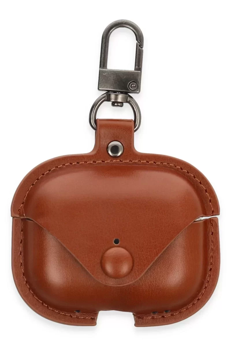 Newface Airpods Pro 2 (2.nesil) Çanta Deri Kılıf - Taba