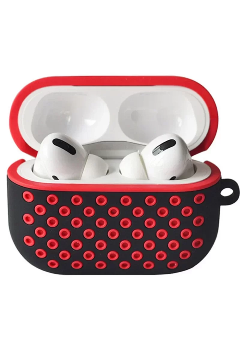 Newface Airpods Pro 2 (2.nesil) Spor Delikli Kılıf - Siyah-Kırmızı