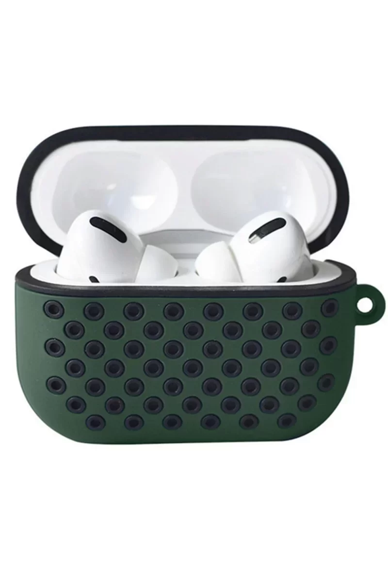 Newface Airpods Pro 2 (2.nesil) Spor Delikli Kılıf - Haki Yeşil-Siyah