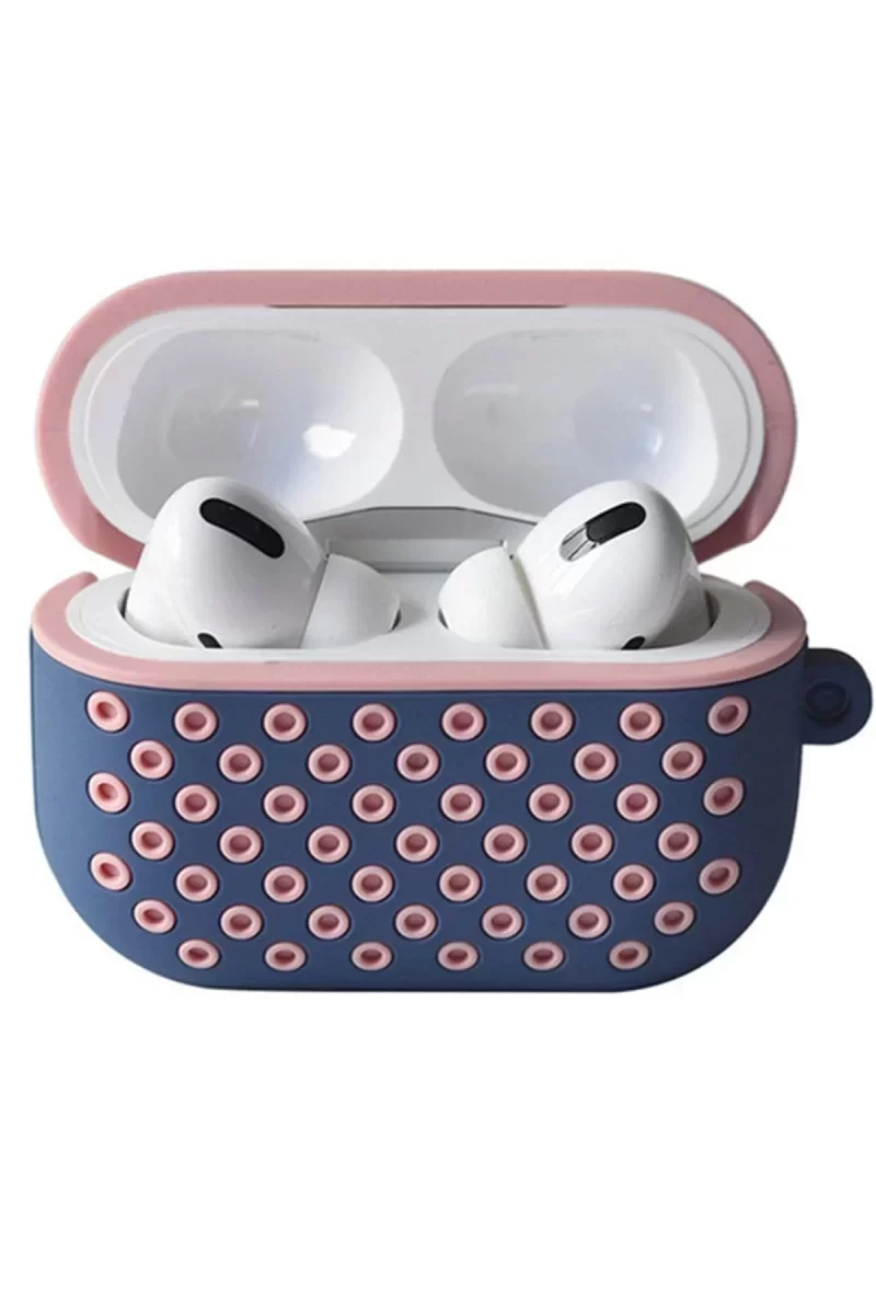 Newface Airpods Pro 2 (2.nesil) Spor Delikli Kılıf - Mavi-Pembe