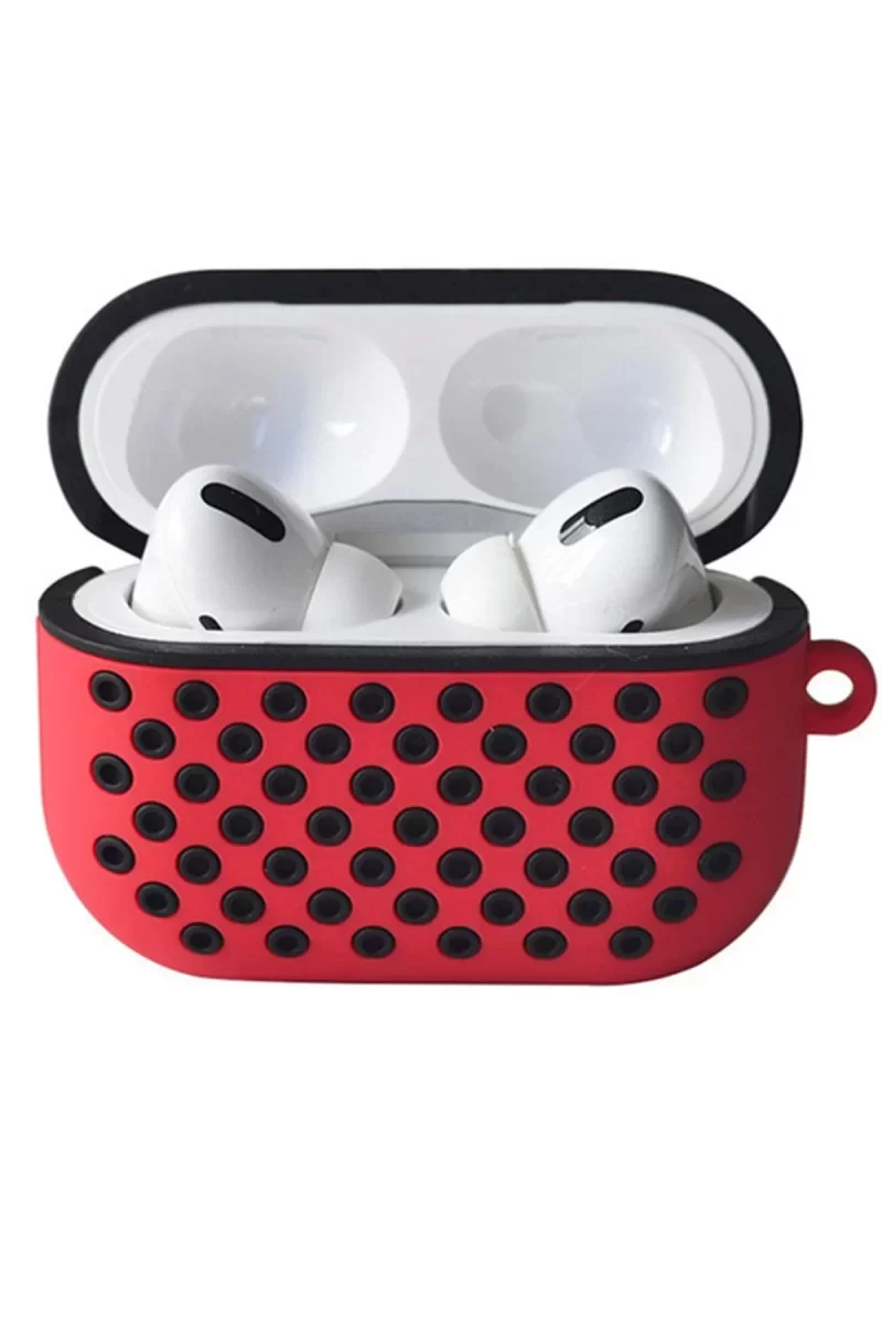 Newface Airpods Pro 2 (2.nesil) Spor Delikli Kılıf - Kırmızı-Siyah