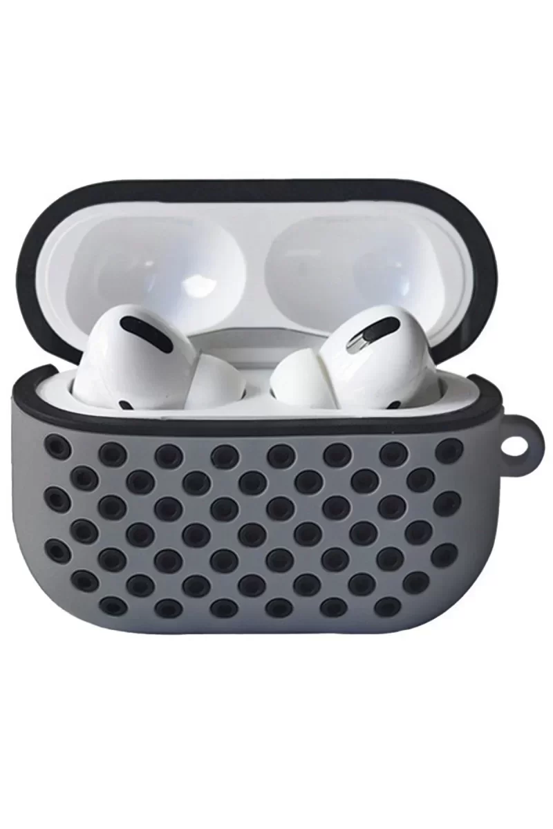 Newface Airpods Pro 2 (2.nesil) Spor Delikli Kılıf - Gri-Siyah