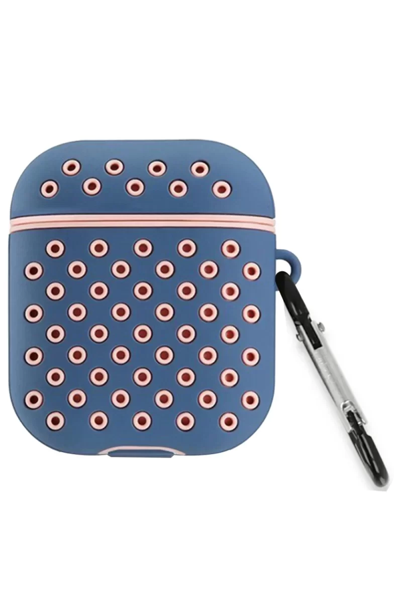 Newface Airpods 2 (2.nesil) Spor Delikli Kılıf - Mavi-Pembe