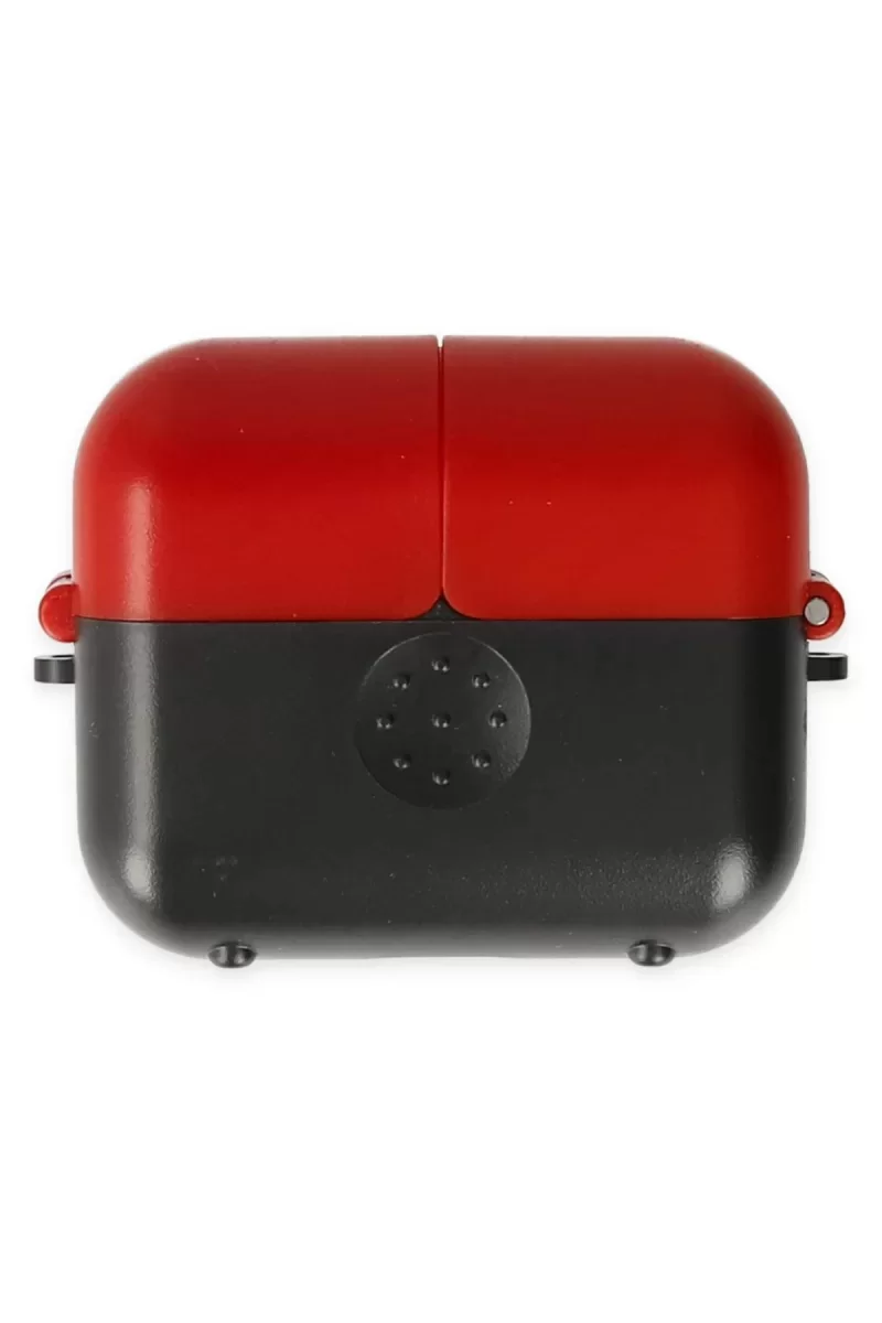 Newface Airpods 3 (3.nesil) Basmalı Kılıf - Siyah-Kırmızı