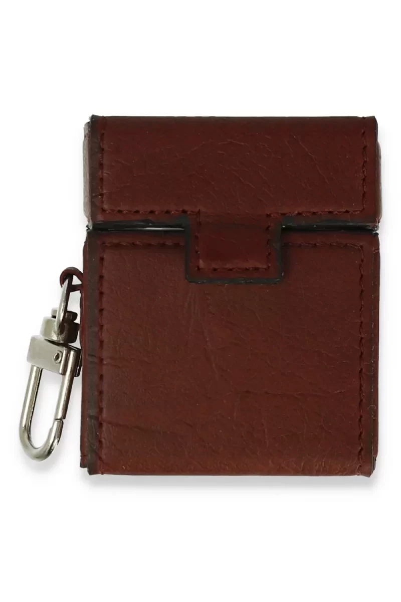 Newface Airpods 2 (2.nesil) Deri Kılıf - Bordo