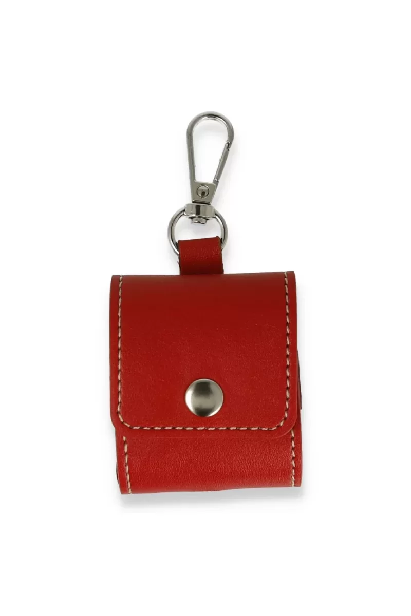 Newface Airpods 2 (2.nesil) Askılı Kılıf - Kırmızı