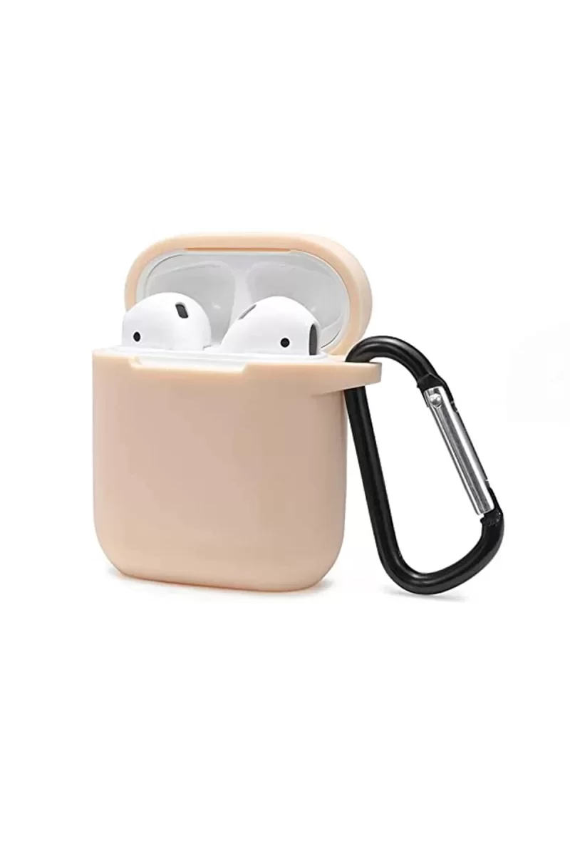 Newface Airpods 2 (2.nesil) Sert Silikon Kılıf - Bej
