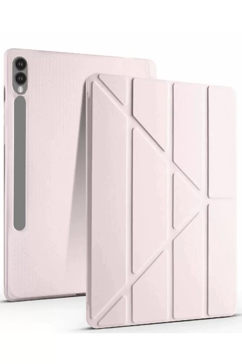 Newface Samsung Galaxy X610 Tab S9 FE Plus 12.4 Kılıf Kalemlikli Mars Tablet Kılıfı - Rose Gold