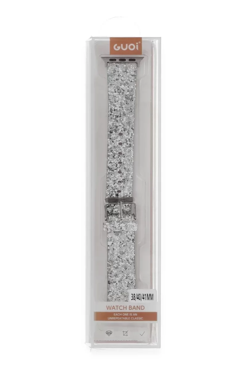 Newface Apple Watch 42mm Starry Taşlı Kordon - Gümüş