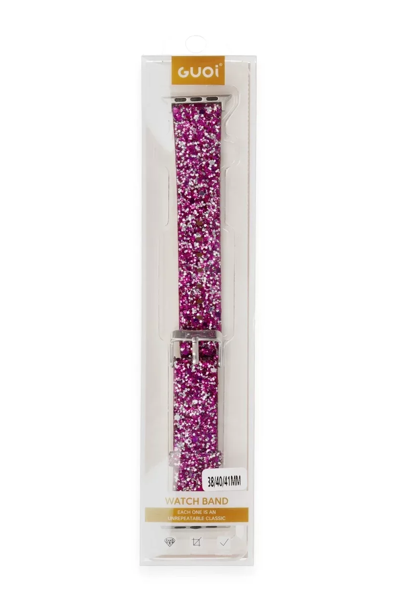 Newface Apple Watch 42mm Starry Taşlı Kordon - Derin Mor