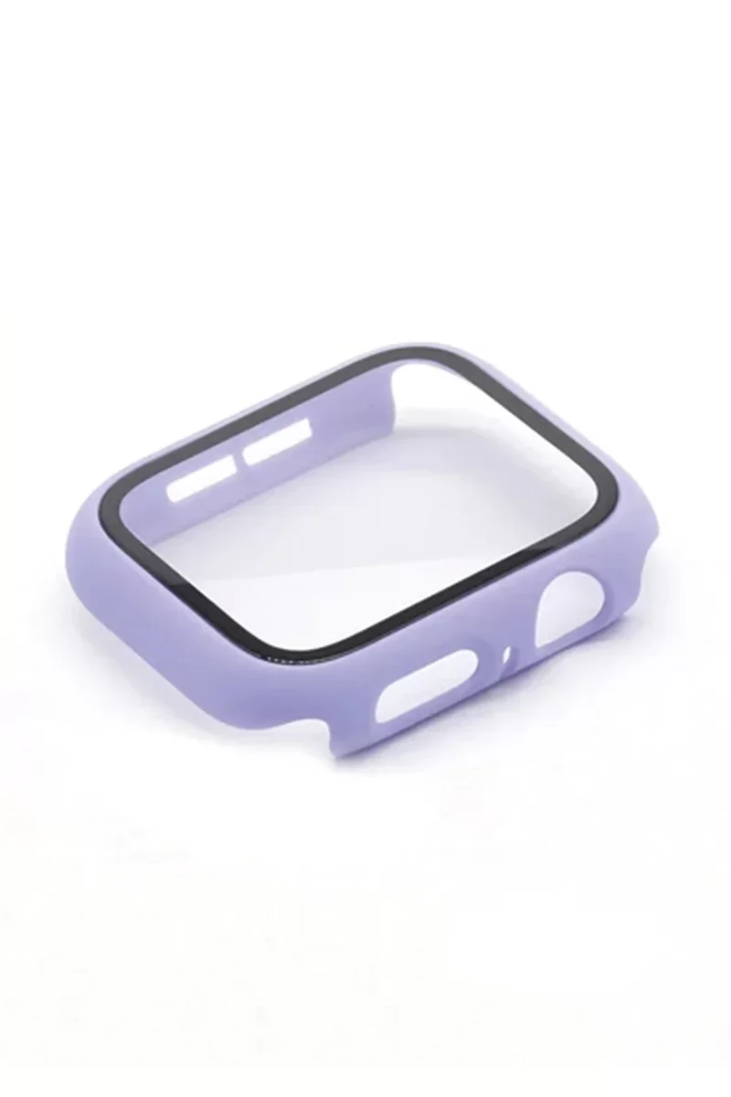Newface Apple Watch 38mm Camlı Kasa Ekran Koruyucu - Lila