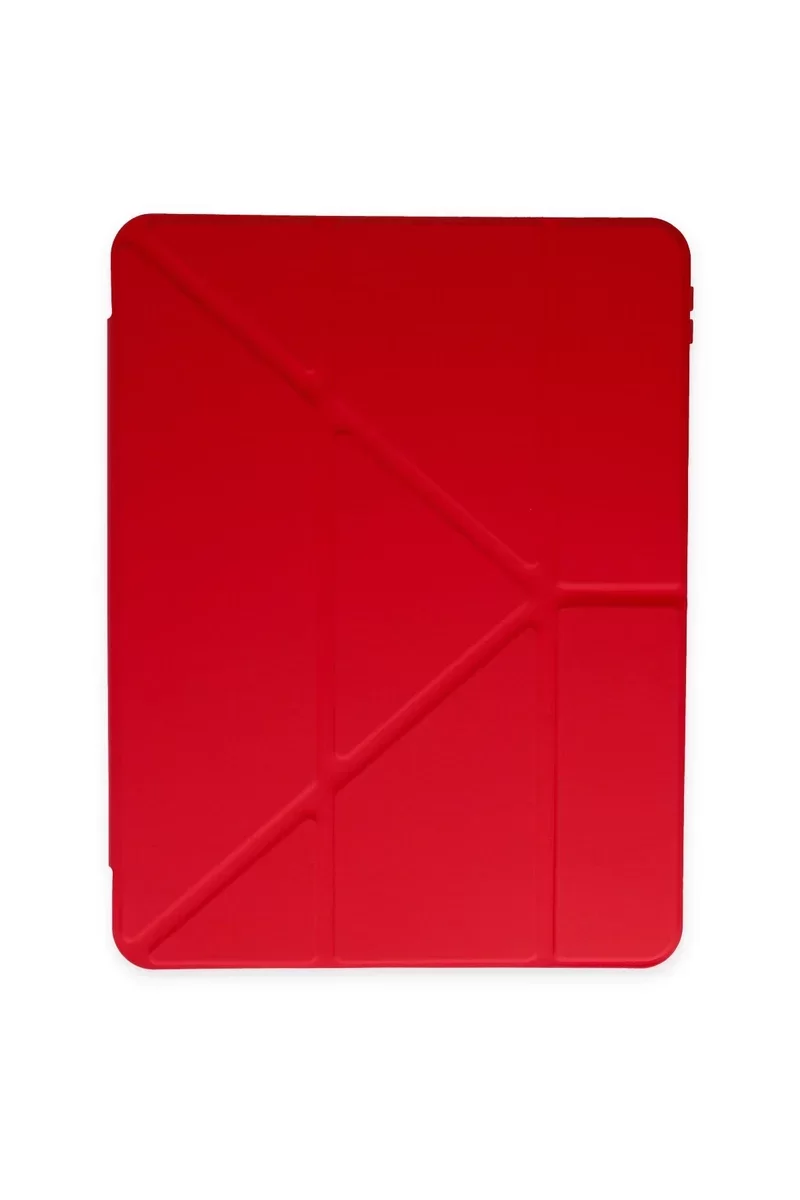 Newface iPad Pro 11 (2024) Kılıf Kalemlikli Mars Tablet Kılıfı - Kırmızı
