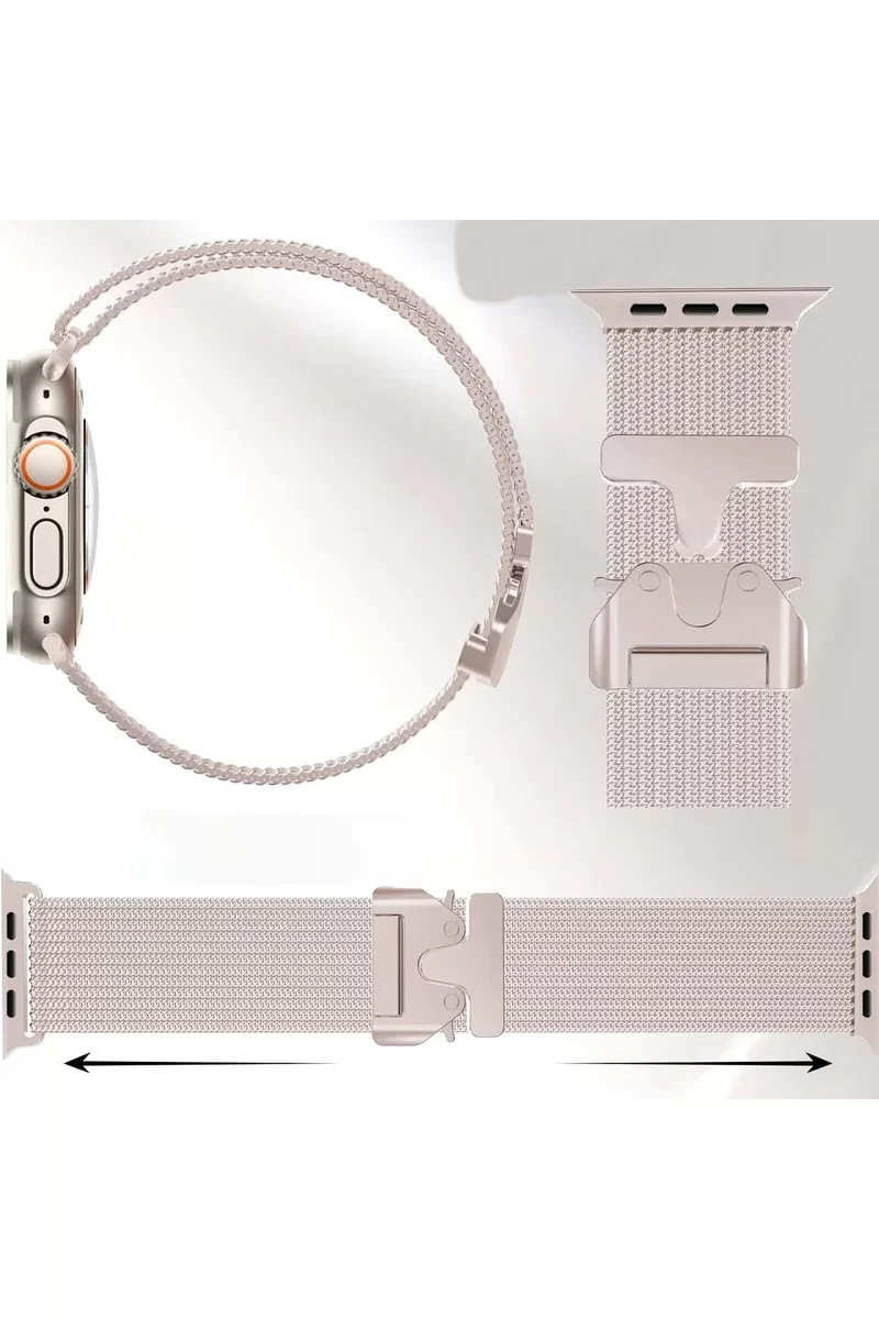 Newface Apple Watch 42mm Milano Metal Kordon - Titan Gri