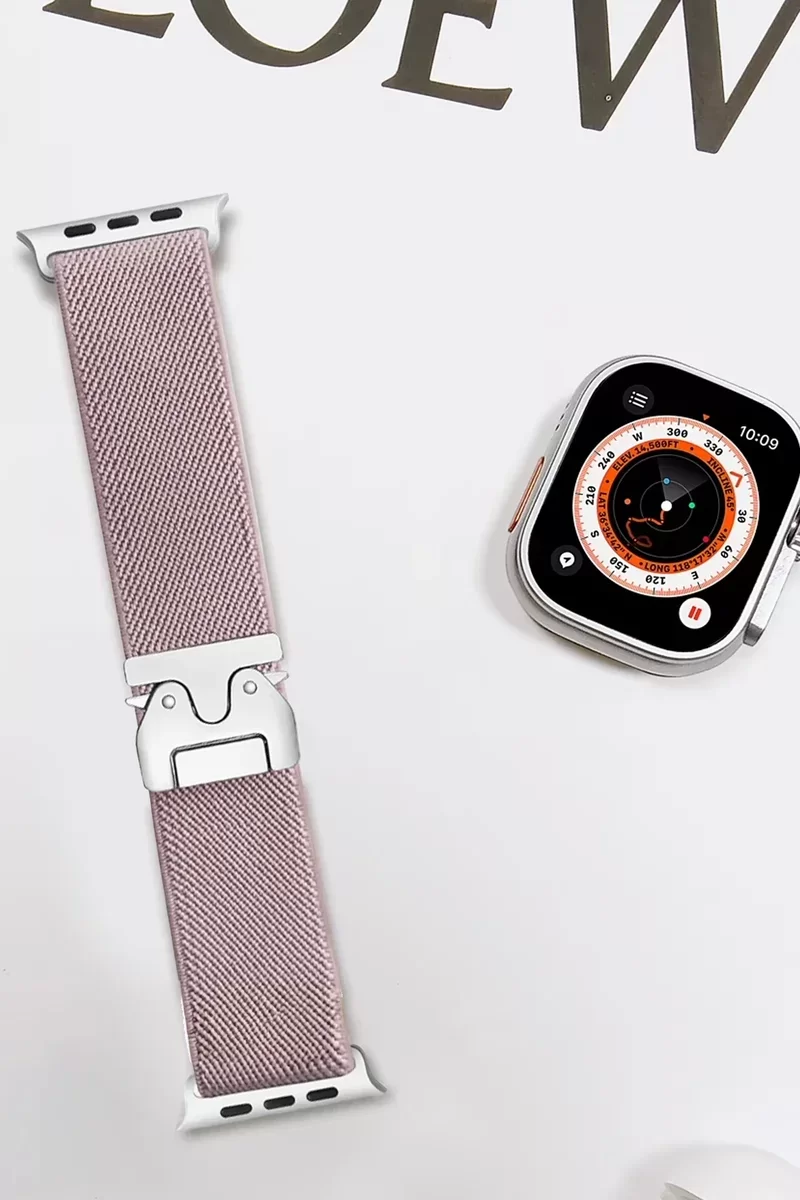 Newface Apple Watch 42mm Forest Kumaş Kordon - Lila
