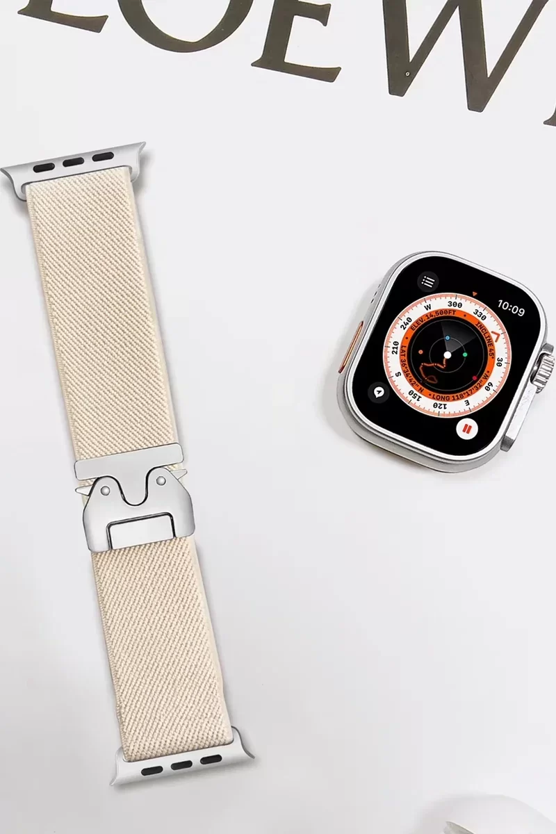 Newface Apple Watch 42mm Forest Kumaş Kordon - Krem