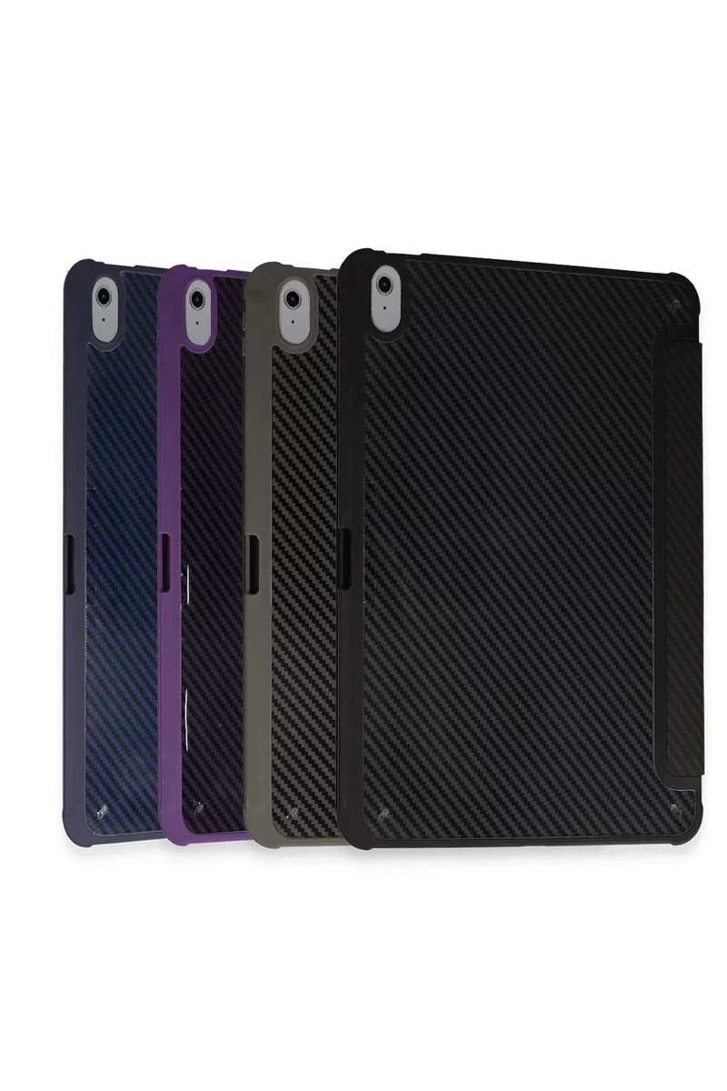 Newface iPad Pro 13 (2024) Kılıf Color Karbon Tablet Kılıfı - Derin Mor