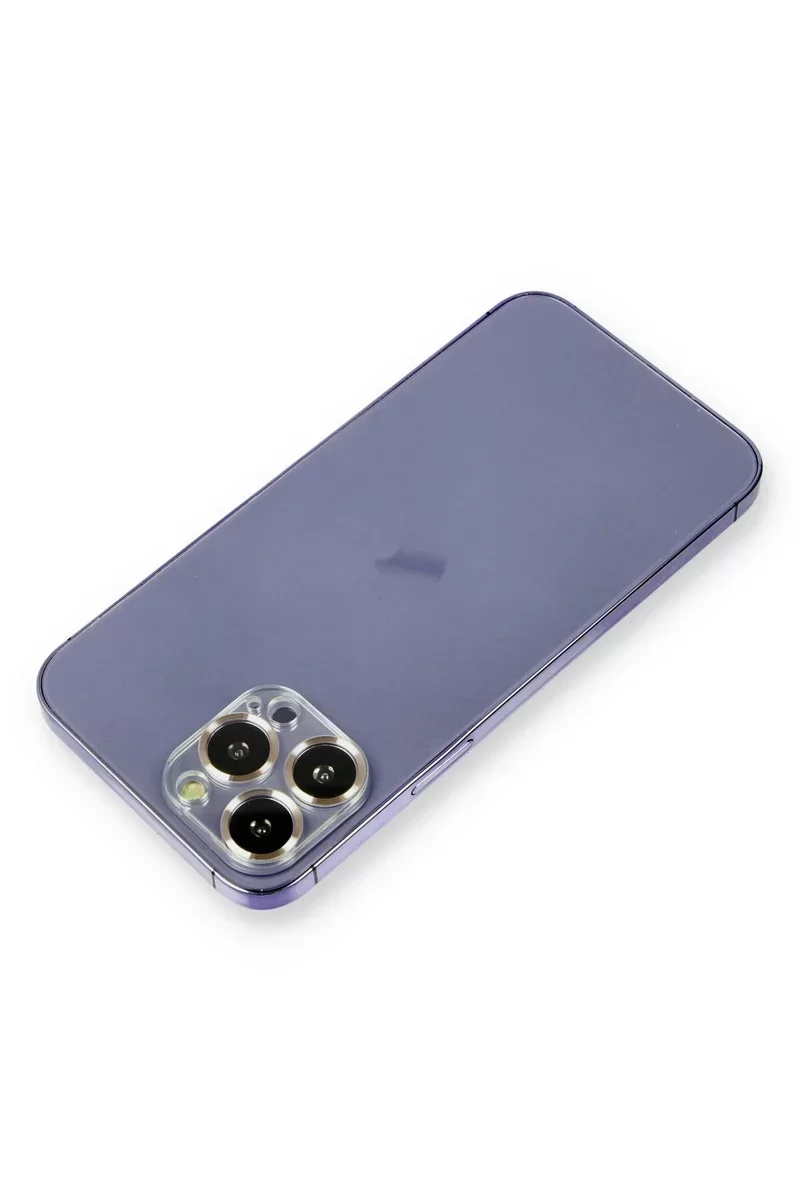 Newface iPhone 12 Pro Metal Kamera Lens Koruma Cam - Gold