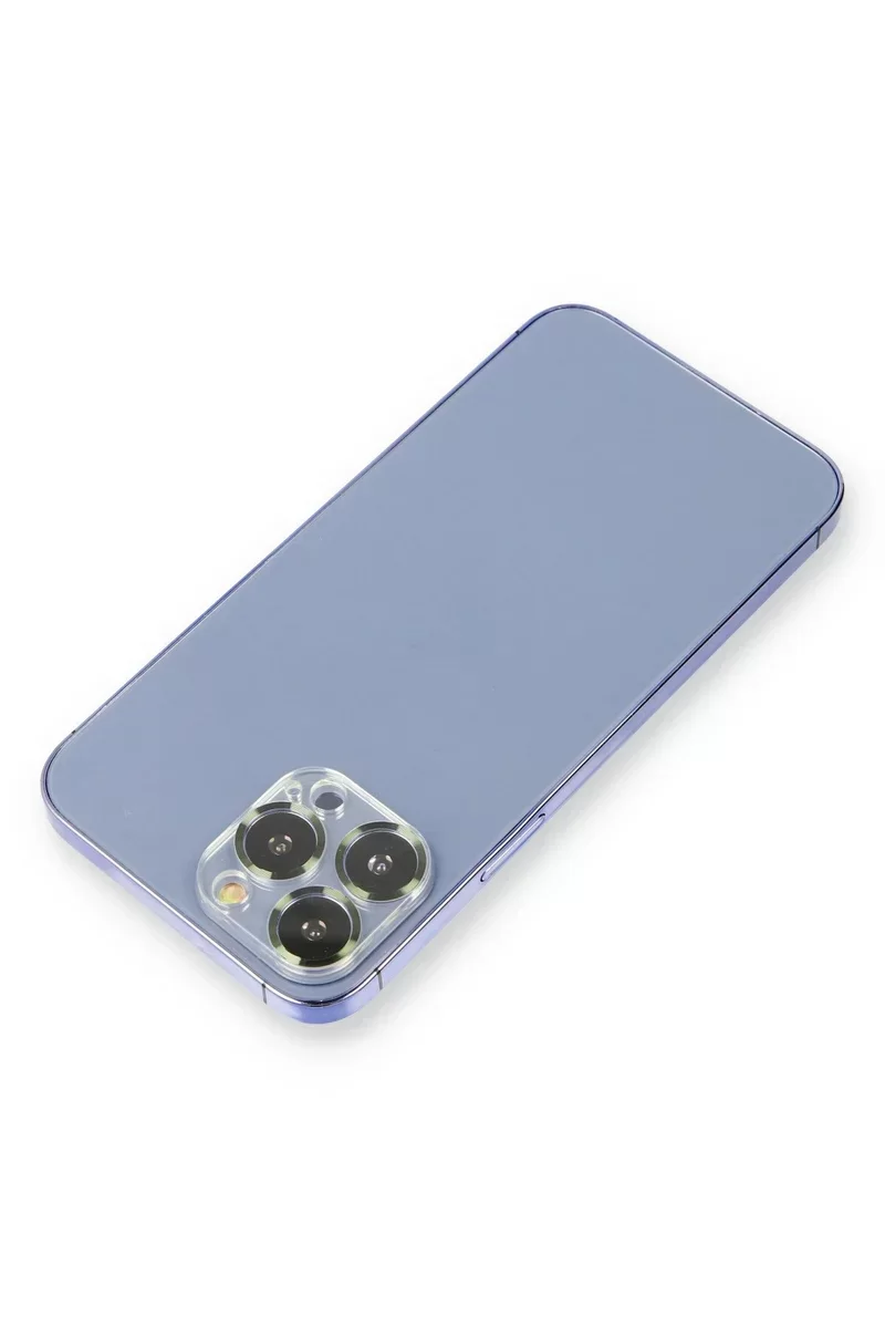 Newface iPhone 12 Pro Metal Kamera Lens Koruma Cam - Koyu Yeşil