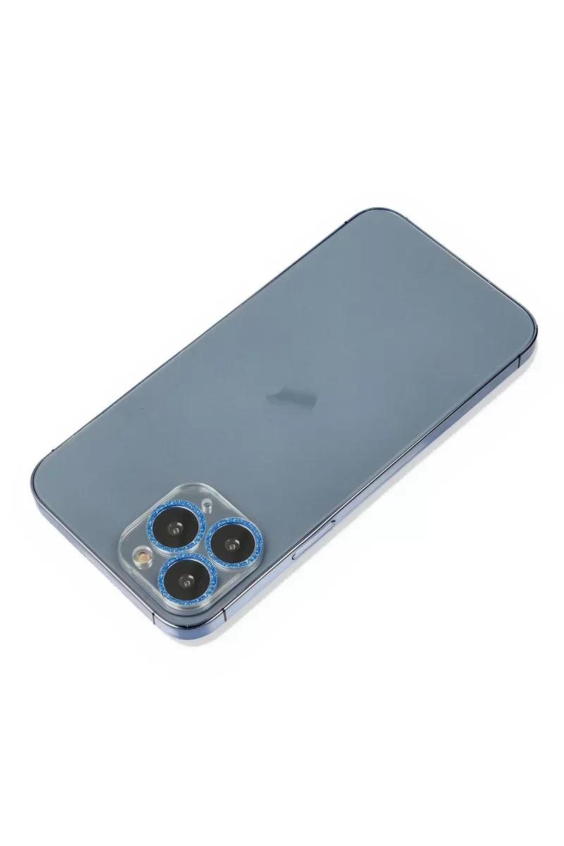 Newface iPhone 11 Pro Max Shine Kamera Lens Koruma Cam - Mavi