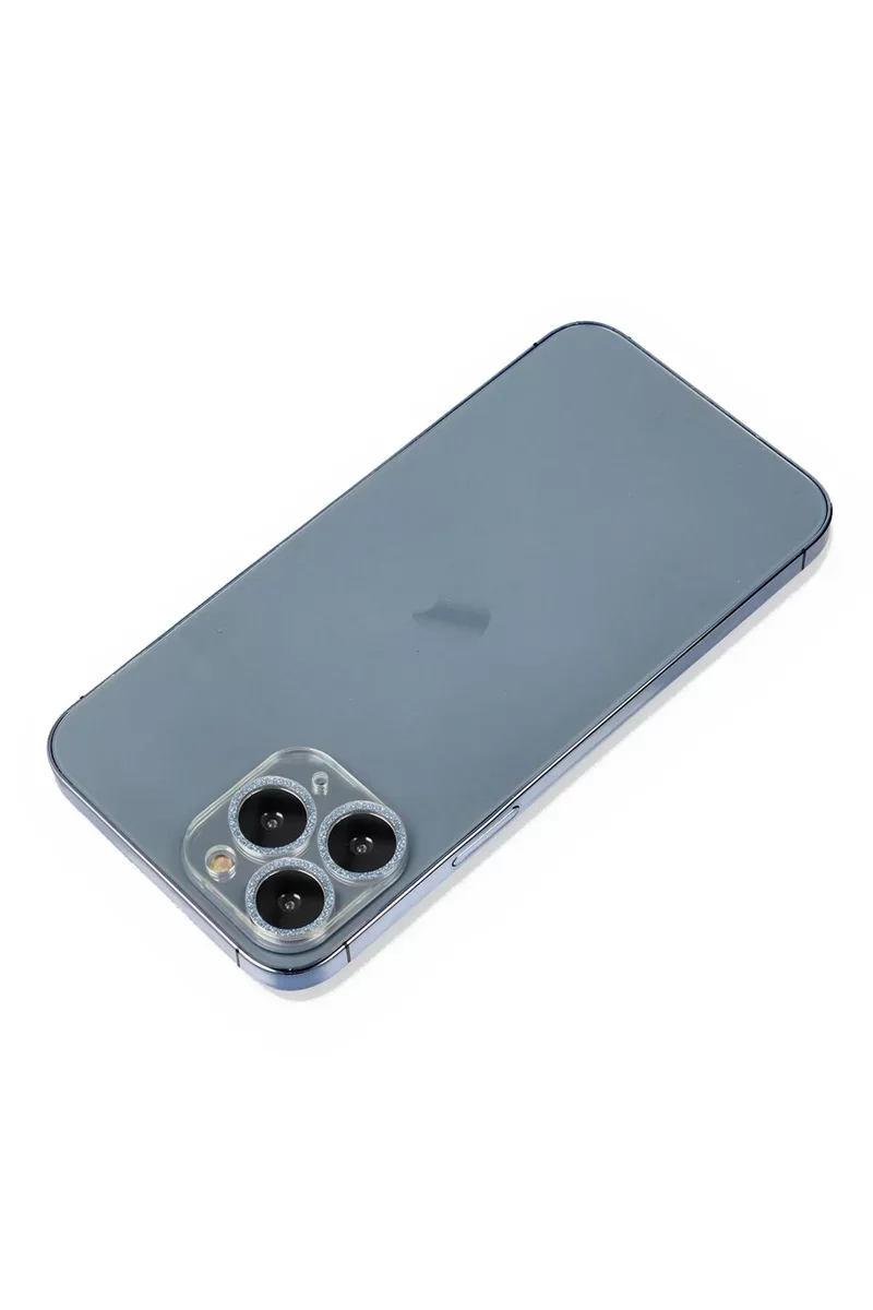 Newface iPhone 11 Pro Max Shine Kamera Lens Koruma Cam - Sierra Blue