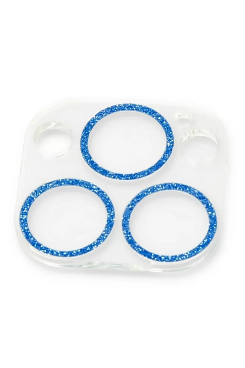 Newface iPhone 13 Pro Max Shine Kamera Lens Koruma Cam - Mavi