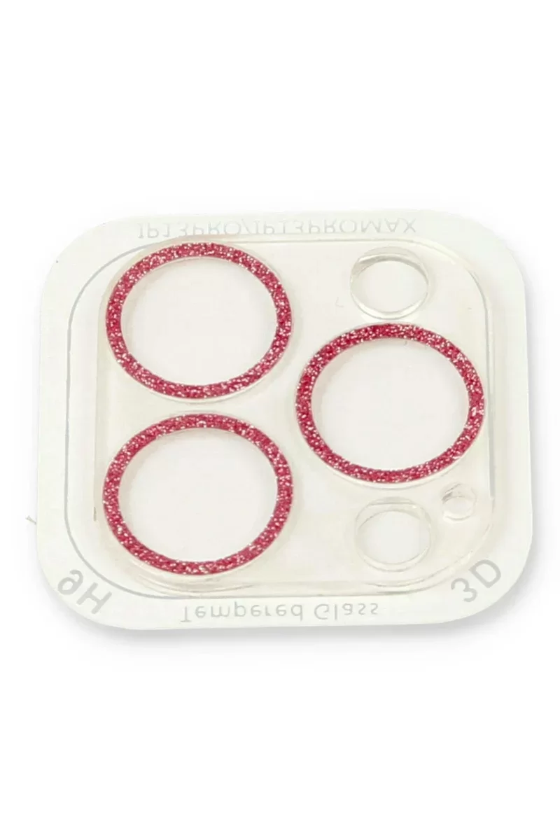 Newface iPhone 13 Pro Max Shine Kamera Lens Koruma Cam - Pembe