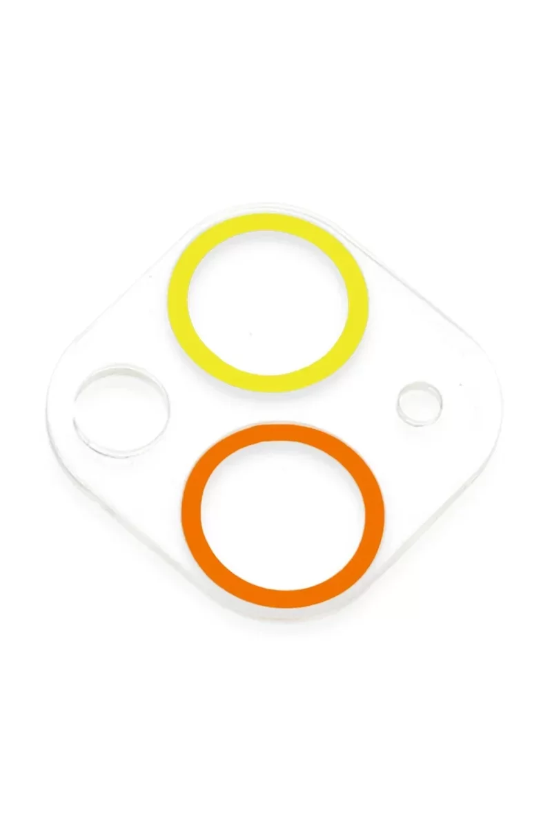 Newface iPhone 13 Renkli Kamera Lens Koruma Cam - Sarı-Turuncu