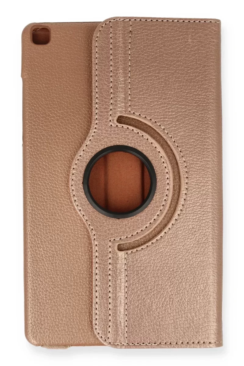 Newface Samsung Galaxy Tab A9 Plus Kılıf 360 Tablet Deri Kılıf - Rose Gold