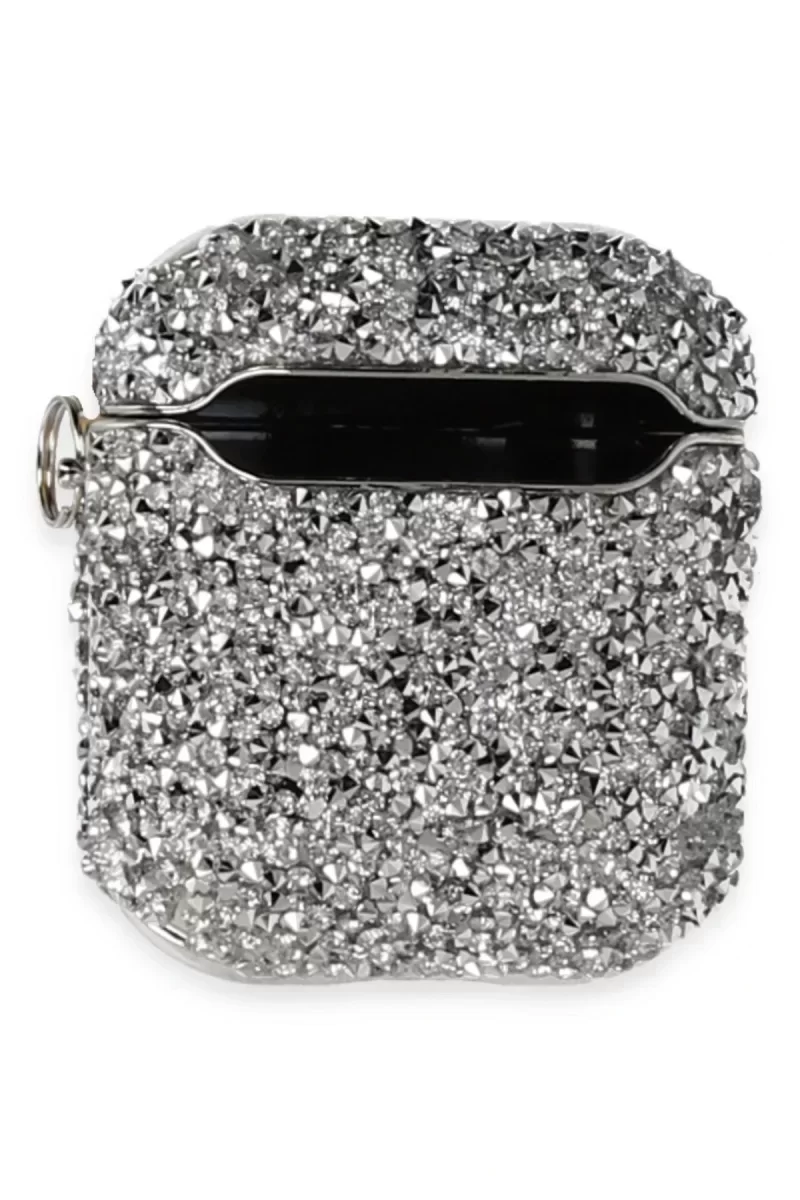 Newface Airpods 2 (2.nesil) Mira Taşlı Kılıf - Gümüş