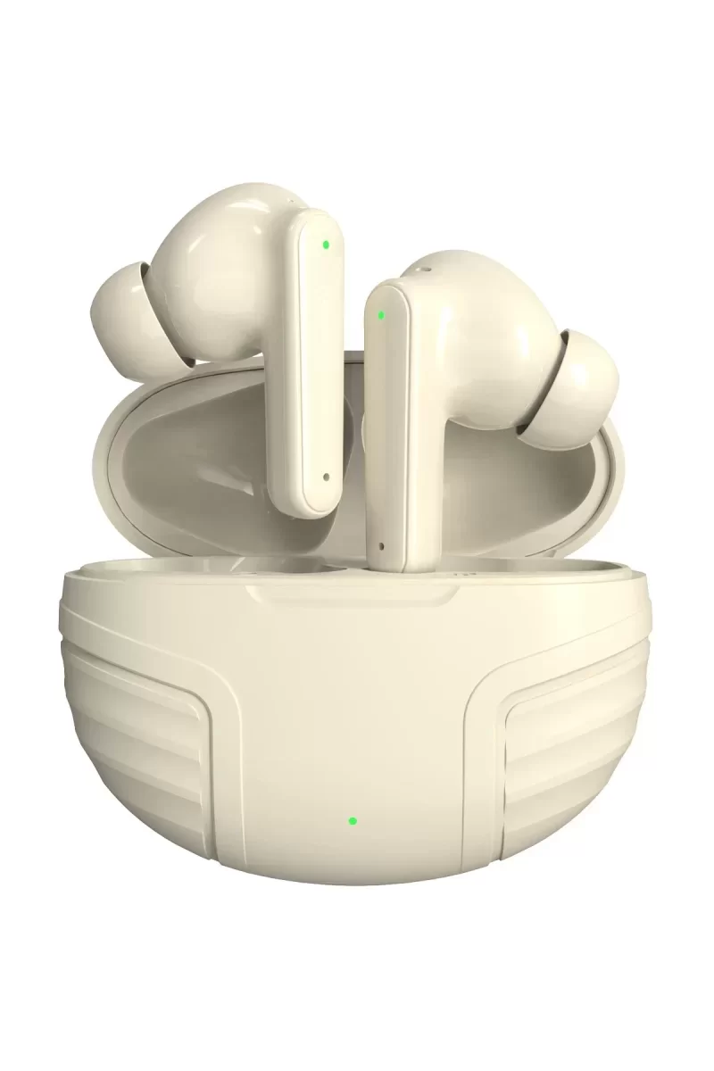 Newface LS-19 Aktif Gürültü Engelleyici Özellikli Bluetooth 5.4 Kablosuz Airpods Kulaklık - Krem