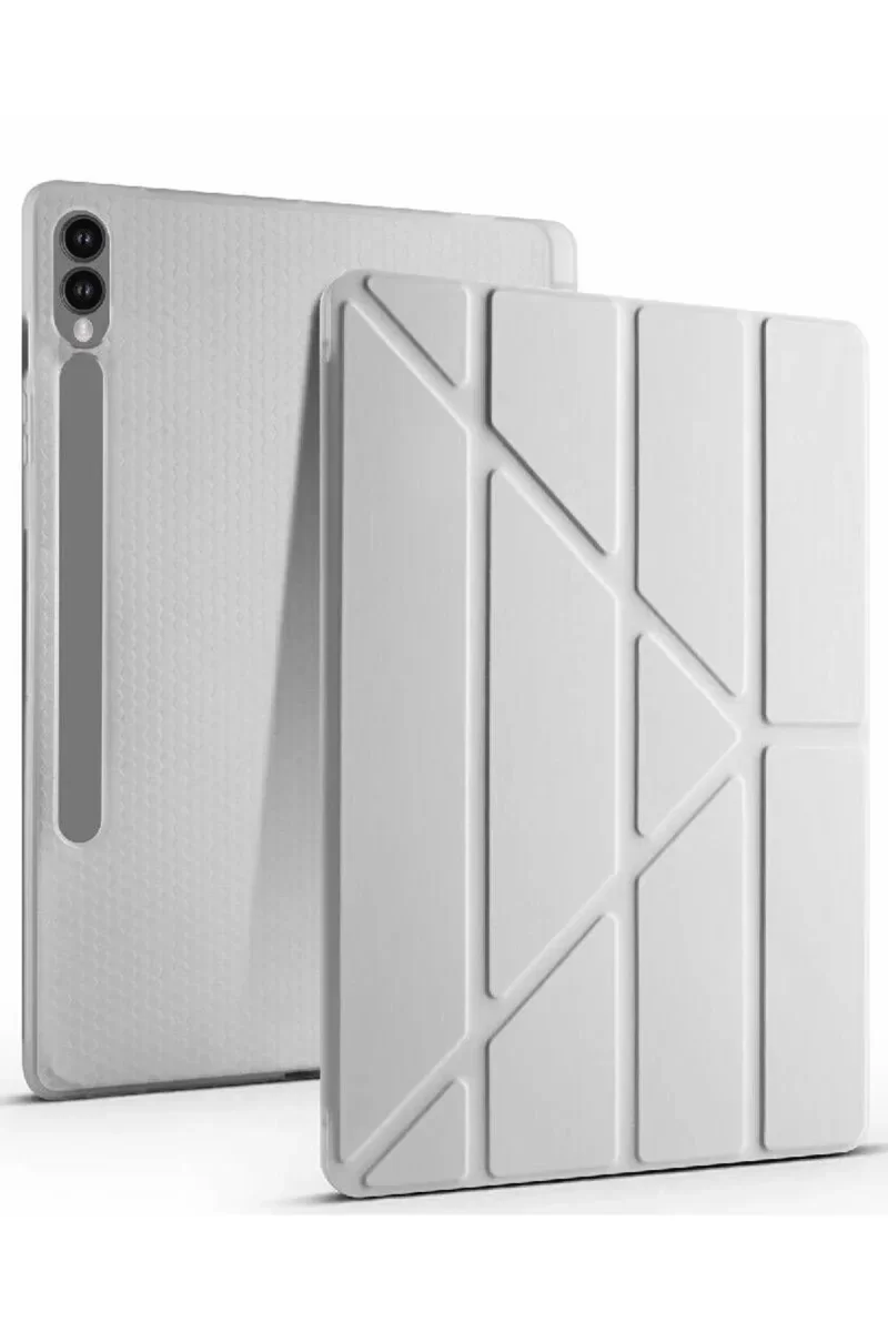 Newface Samsung Galaxy X610 Tab S9 FE Plus 12.4 Kılıf Kalemlikli Mars Tablet Kılıfı - Gri