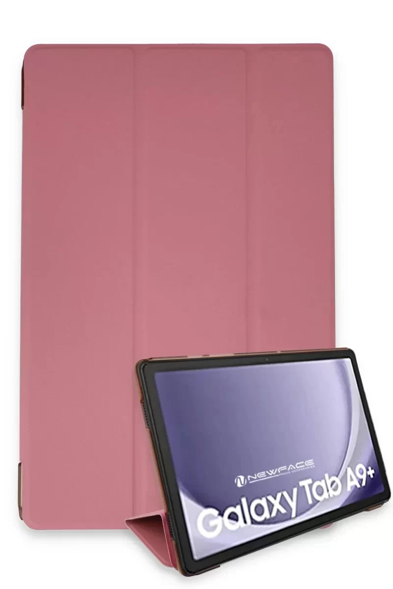 Newface Samsung Galaxy Tab A9 Plus Kılıf Tablet Smart Kılıf - Pembe