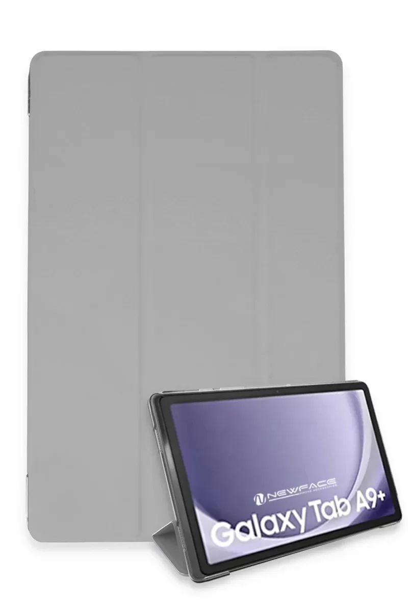 Newface Samsung Galaxy Tab A9 Plus Kılıf Tablet Smart Kılıf - Gri