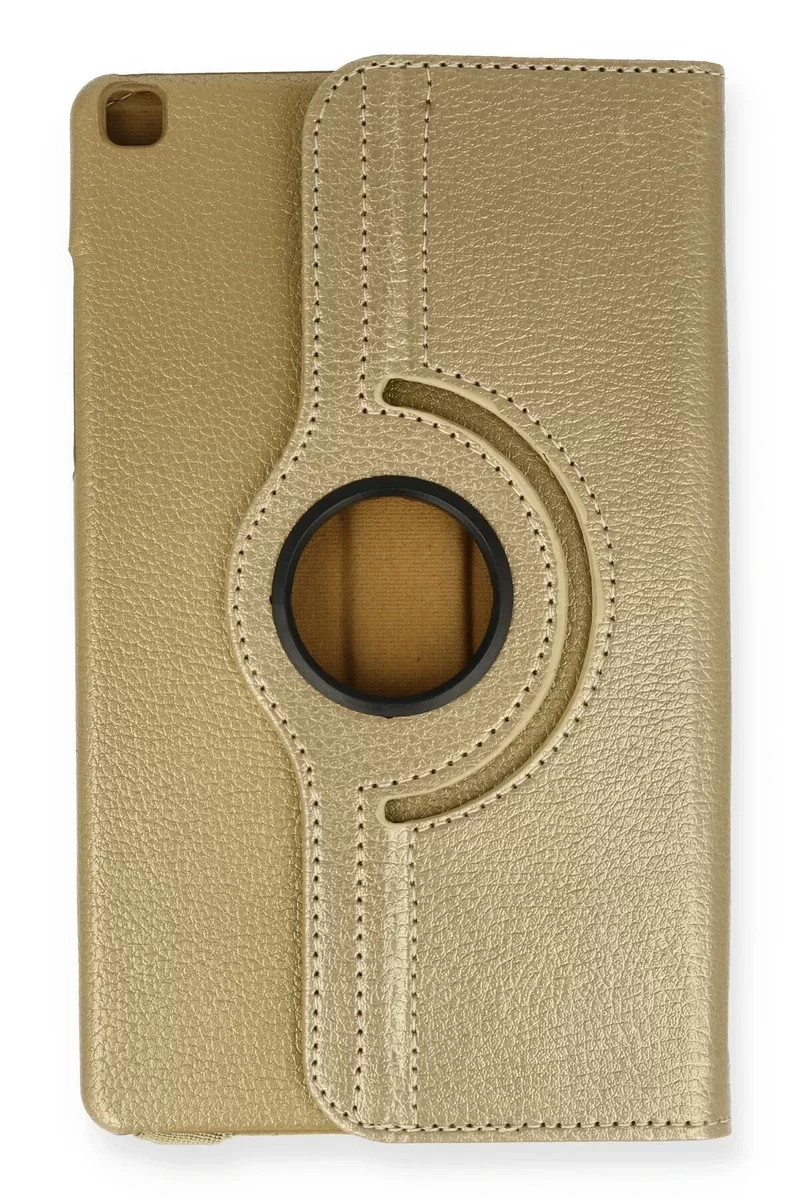 Newface Samsung Galaxy Tab A9 Kılıf 360 Tablet Deri Kılıf - Gold