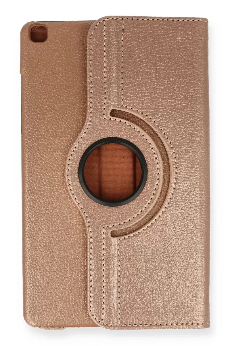 Newface Samsung Galaxy Tab A9 Kılıf 360 Tablet Deri Kılıf - Rose Gold