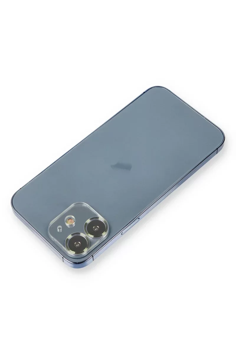 Newface iPhone 12 Metal Kamera Lens Koruma Cam - Koyu Yeşil