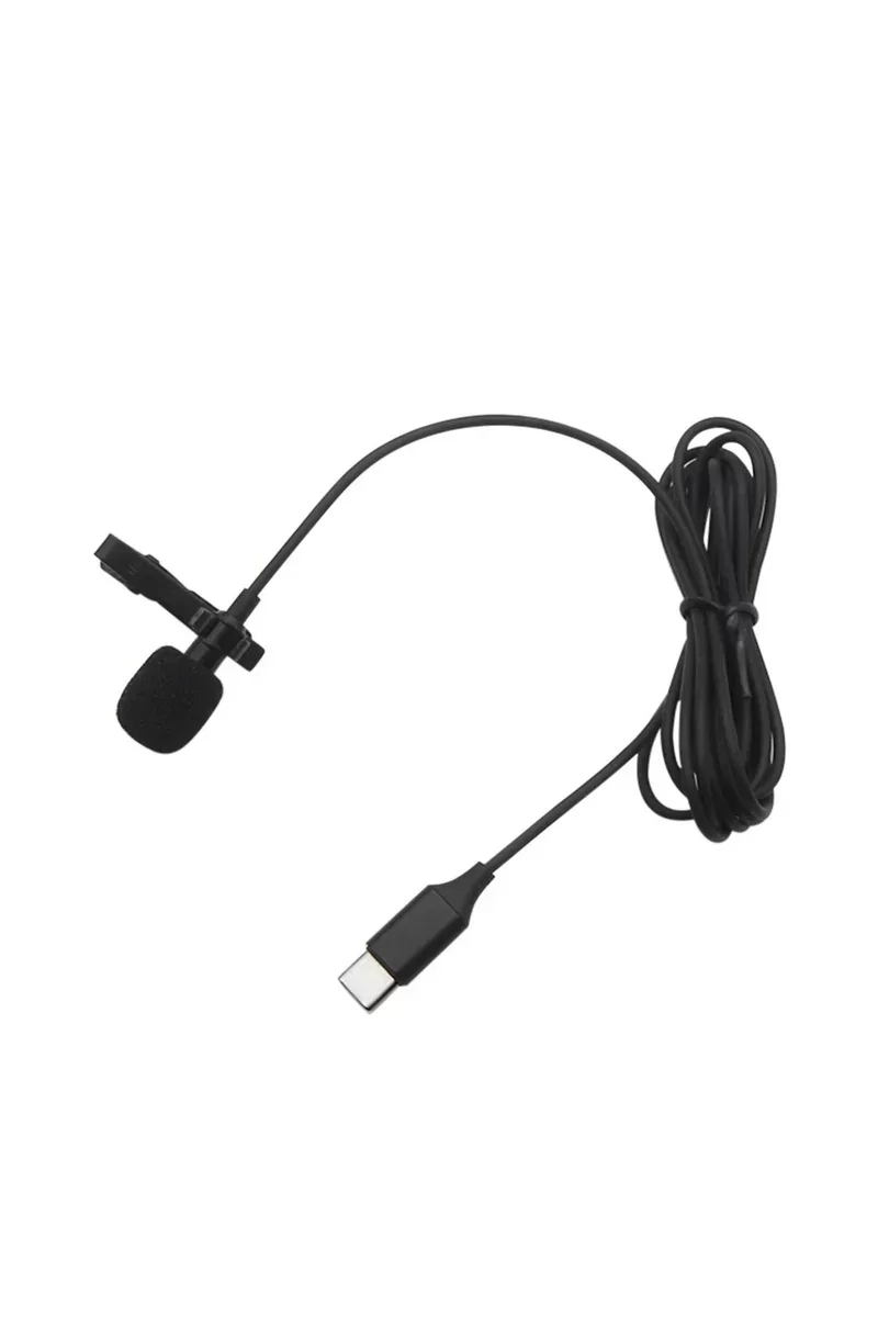 Newface Type-C 2 Metre Double Mikrofon - Siyah