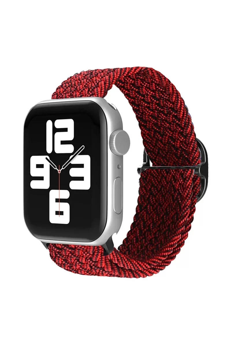 Newface Apple Watch 42mm Star Kordon - Siyah-Bordo