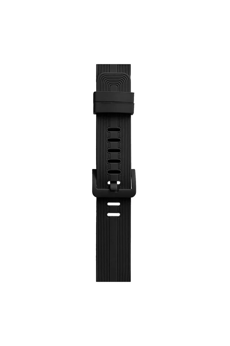 Newface Apple Watch 42mm KR408 Çizgili Silikon Kordon - Siyah